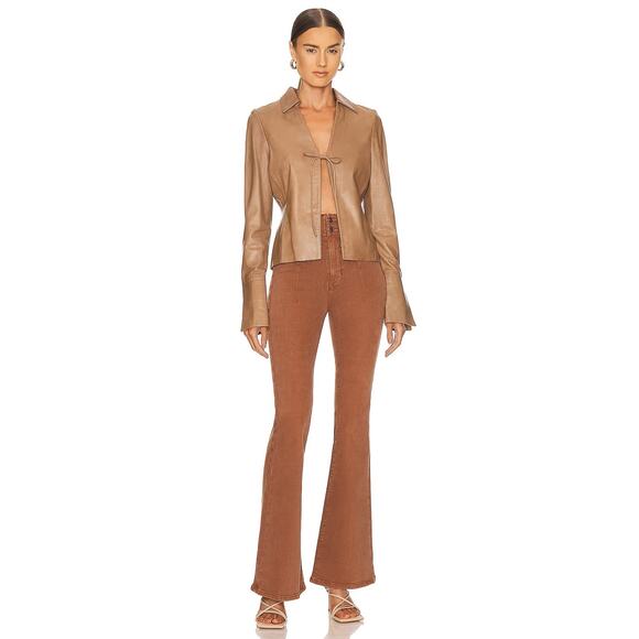 Free People Jayde High Rise Flare Pant in Mesa Rust Brown | Size 31 - Picture 2 of 8